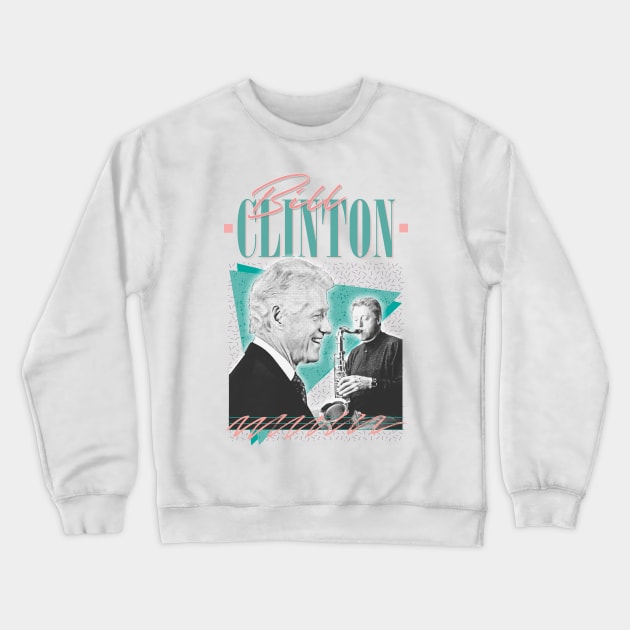 Bill Clinton // 90s Style Aesthetic Design Crewneck Sweatshirt by DankFutura